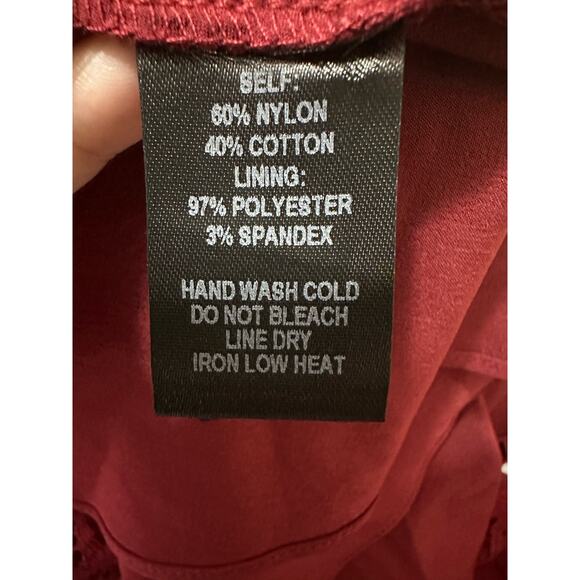 Lulus red lace open cross back party dress size m - Picture 5 of 12